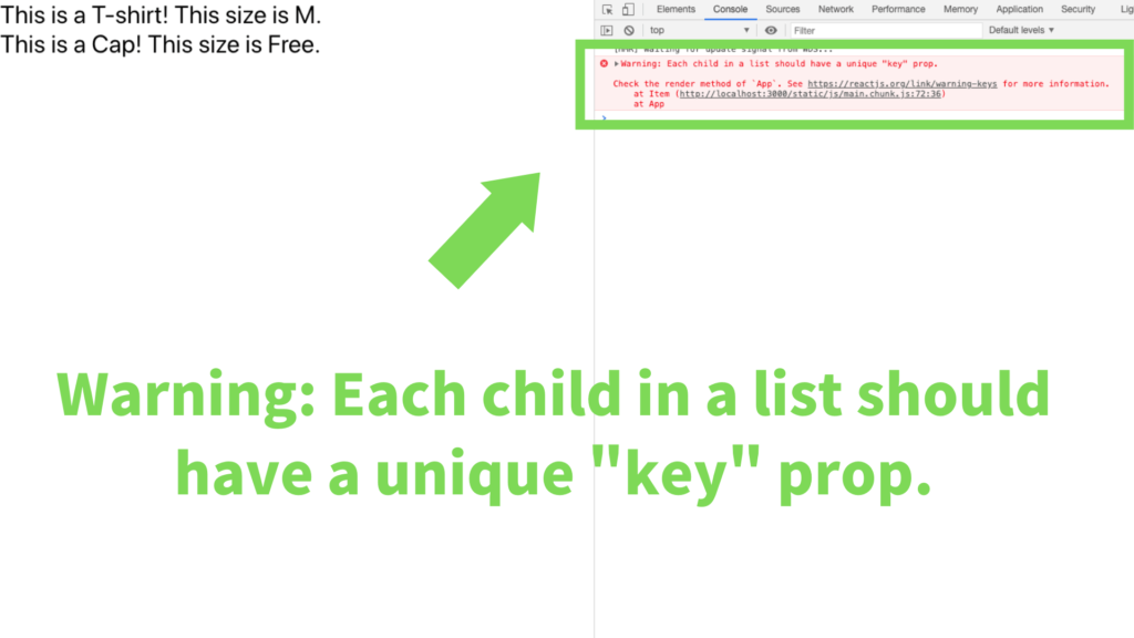 Warning: Each child in a list should have a unique "key" prop